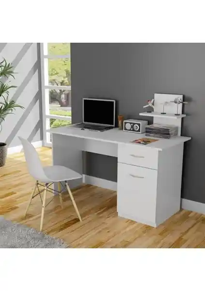 T Designo Lavanta Beyaz Çalışma Masası - Modern ve Fonksiyonel Ofis ve Ev Kullanımı