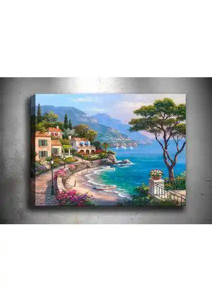 Tablo Merkezi Manzara Kanvas Tablo 100x140 cm Modern İç Mekan Dekoru İçin