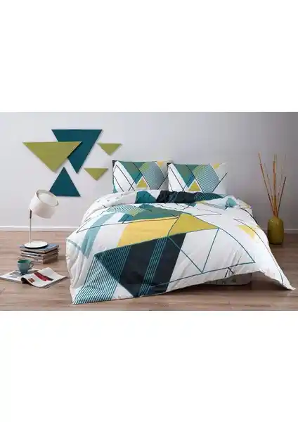 Taç Capel Petrol Çift Kişilik Nevresim Takımı Modern ve Şık Tasarımıyla Konfor Sunar