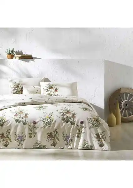 Taç Gaia Ranforce Çift Kişilik Nevresim Takımı Yeşil Doğa Teması ve Yüksek Kalite Özellikleri