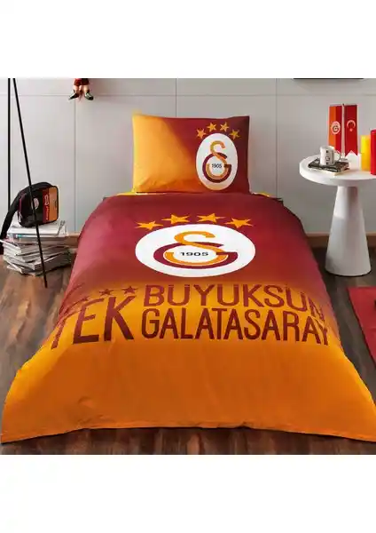 Taç Galatasaray Lisanslı Tek Kişilik Nevresim Takımı Şık ve Konforlu Tasarım