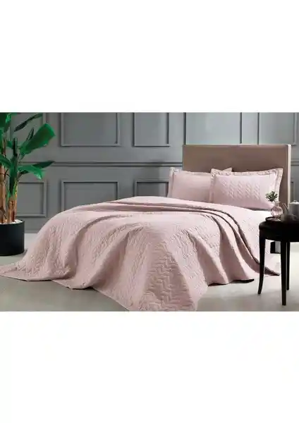 Taç Glory Çift Kişilik Pudra Yatak Örtüsü Şık ve Dayanıklı Tasarım Özellikleri