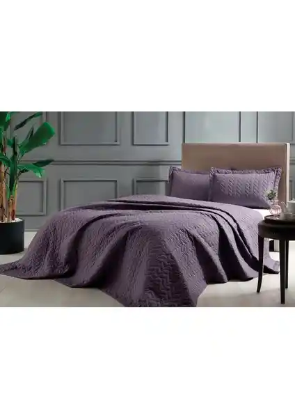 Taç Glory Mürdüm Çift Kişilik Yatak Örtüsü Seti ile Yatak Odalarınıza Zarif Dokunuş