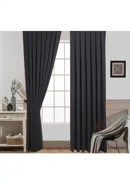 Taç Gri Pileli Fon Perde 70x260 cm: Şık ve Dayanıklı Modern İç Mekan Dekorasyonu