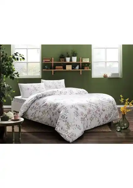 Taç Julianne Pembe Ranforce Çift Kişilik Nevresim Takımı Yatak Odası Şıklığı ve Konforu