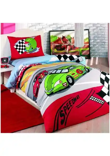 Taç Kristal Speedway Ranforce Tek Kişilik Nevresim Takımı Modern ve Şık Tasarım