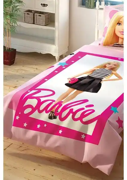 Taç Lisanslı Barbie Çek Canlandırır Tek Kişilik Nevresim Takımı Detaylı İnceleme