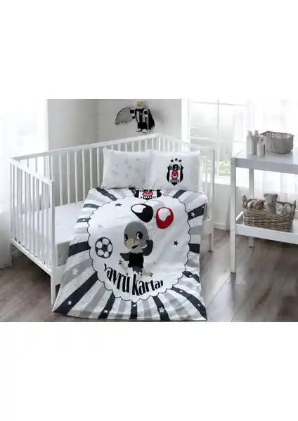 Taç Lisanslı Beşiktaş Balloon Bebek Nevresim Takımı Yüksek Konfor ve Şık Tasarım