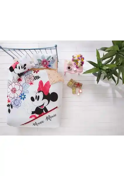 Taç Lisanslı Minnie Mickey Water Çift Kişilik Nevresim Takımı Sağlıklı ve Dayanıklı Tasarım