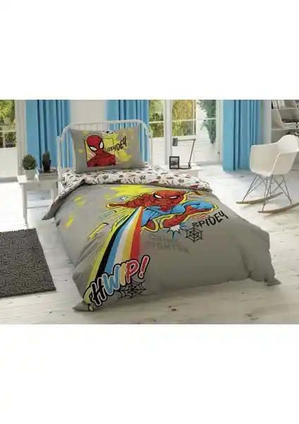 Taç Lisanslı Spiderman Temalı Çocuk Nevresim Takımı Renkli ve Kullanışlı Tasarım