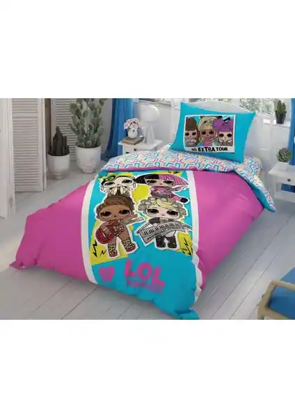 Taç Lol Surprise Tek Kişilik Nevresim Takımı Çocuk Odası İçin Şık ve Konforlu Tasarım