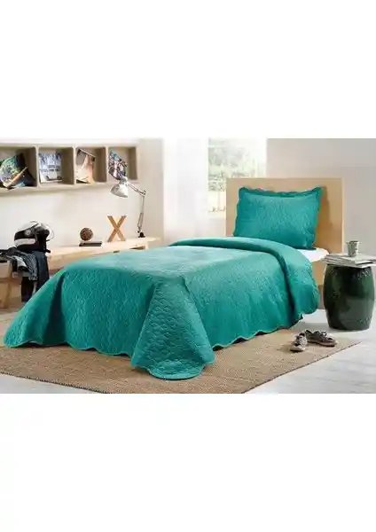 Taç Mutlu Günler Cubix Yeşil Tek Kişilik Yatak Örtüsü Seti Estetik ve Fonksiyonellik