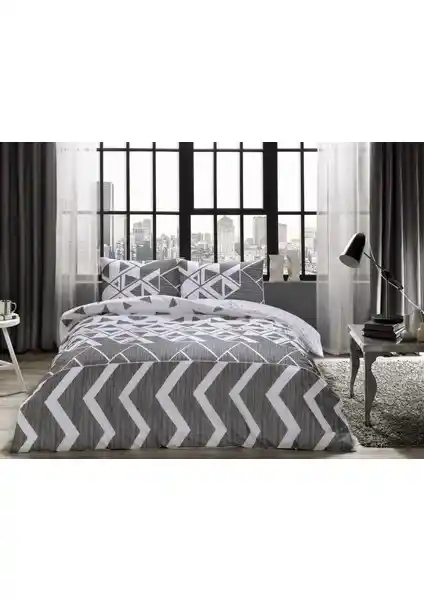 Taç Otto Gri Tek Kişilik Nevresim Takımı Modern ve Dayanıklı Tasarım Özellikleriyle