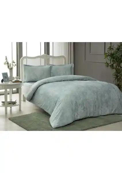 Taç Pamuk Saten Nevresim Takımı Carol Mint: Şık ve Konforlu Çift Kişilik Yatak Seti