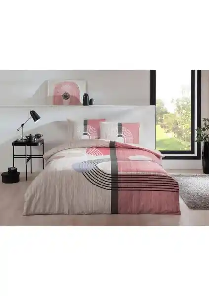 Taç Ranforce Tek Kişilik Nevresim Takımı Alex Pembe Konfor ve Şıklık Sunar