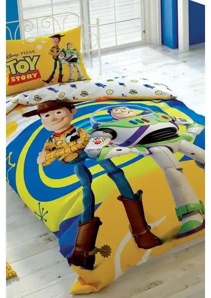 Taç Toy Story 4 Lisanslı Tek Kişilik Nevresim Takımı Renkli ve Dayanıklı Uyku Konforu