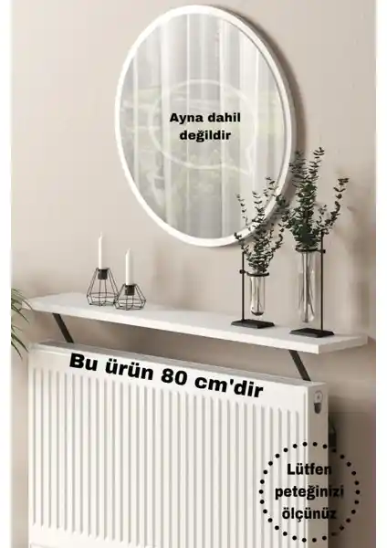 Talas Tozu Beyaz Petek Üstü Montajsız Duvar Rafı Estetik ve Kullanışlı Tasarım