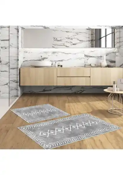Talia Home Kaymaz Tabanlı Banyo Halısı ve Klozet Takımı - Estetik ve Güvenli Tasarım
