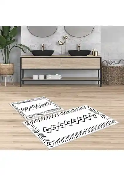 Talia Home Kaymaz Tabanlı Yıkanabilir 2'li Klozet Takımı: Estetik ve Konfor Bir Arada