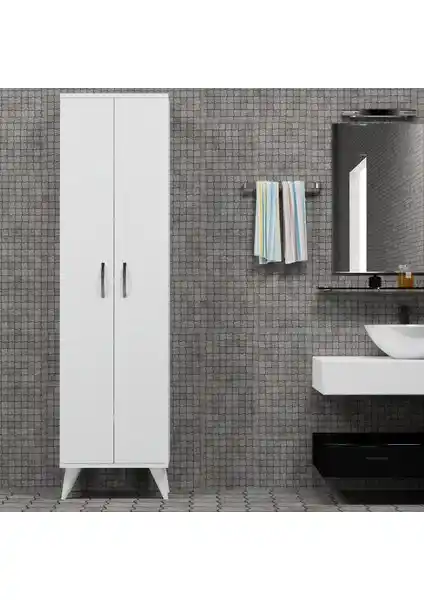 Tanmob 2 Kapılı Çok Amaçlı Dolap Beyaz - Fonksiyonel ve Şık Depolama Çözümü