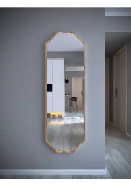 Tarz Design Kece Gold Sekizgen Boy Aynası: Modern ve Şık Dekoratif Tasarım