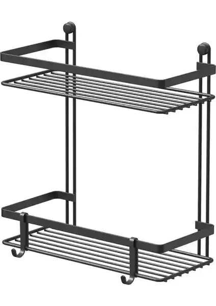 Tekno-tel 2 Katlı Kancalı Banyo Rafı Modern ve Dayanıklı Tasarımıyla Öne Çıkıyor