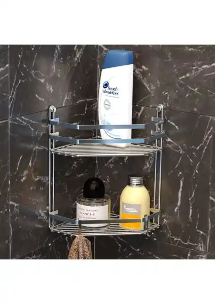 Tekno-tel 2 Katlı Krom Banyo Rafı Modern Tasarım ve Dayanıklılık Sağlar