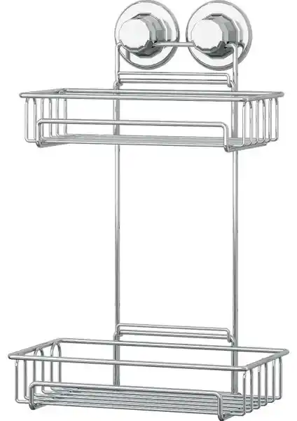 Tekno-tel Vakumlu 2 Katlı Banyo Rafı Krom ile Modern ve Pratik Banyo Düzeni Çözümü