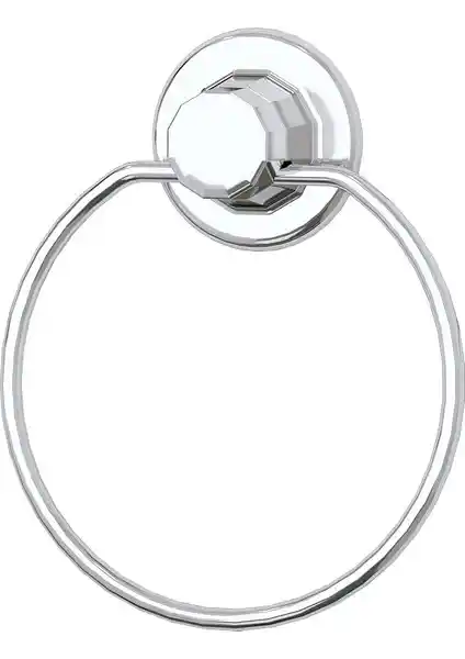 Tekno-tel Vakumlu Yuvarlak Havluluk Krom ile Modern ve Pratik Banyo Dekorasyonu