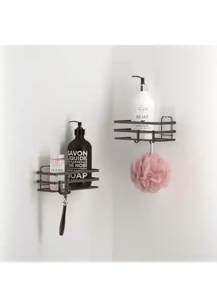 Teknotel Banyo Düzenleyici Şampuanlık ve Duş Rafı Modern Tasarım ile Pratik Kullanım