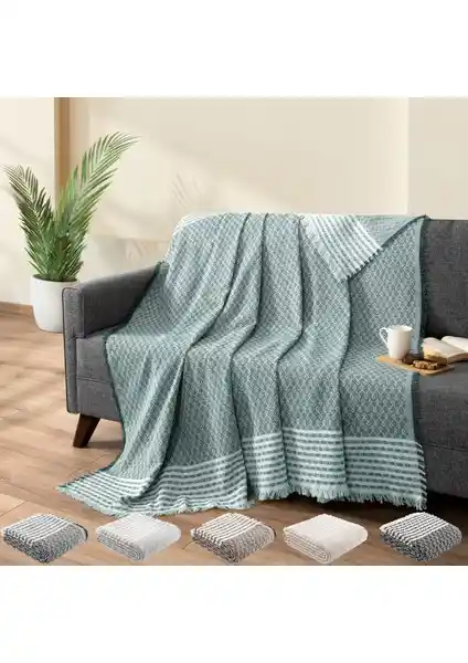 Teksnil Home Yeşil Renkli Koltuk Kanepe Örtüsü - Sürdürülebilir ve Şık Tasarım