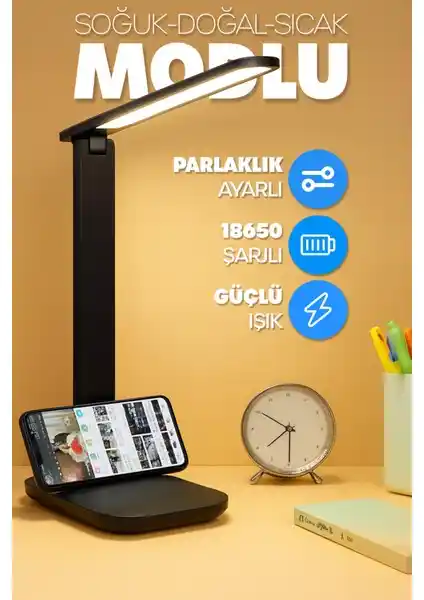 Telvesse Şarjlı Masa Lambası ile Çalışma ve Okuma Ortamlarınızda Modern ve Çok Fonksiyonlu Aydınlatma