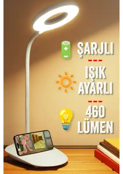 Telvesse Şarjlı Masa Lambası: Modern ve Çok Fonksiyonlu Taşınabilir Okuma ve Çalışma Aydınlatması