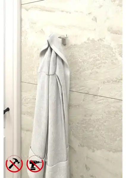 Tema Alper Banyo F1 Model İkili Bornoz Askılığı Modern Tasarım ve Dayanıklılık Sağlayan Banyo Aksesuarı