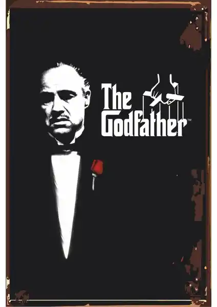 The Godfather Baba Retro Vintage Ahşap Poster - Film Severler ve Koleksiyoncular İçin