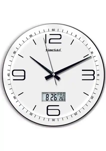 Time Gold Royal Duvar Saati: Modern Tasarım ve Çok Fonksiyonlu Şıklık