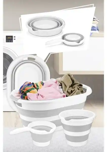 Tofipa Shop 3'lü Çok Amaçlı Katlanabilir Ev ve Banyo Seti, Pratik ve Dayanıklı Tasarım