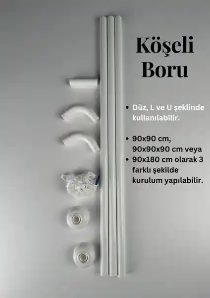 Tropik Home Köşeli Banyo Borusu ile Modern ve Fonksiyonel Banyo Çözümü