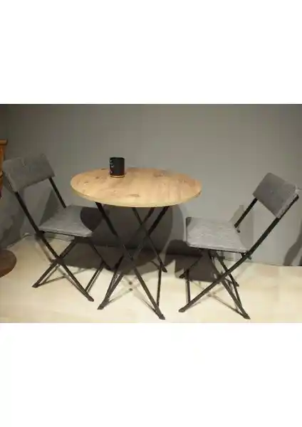 Tubix Ahşap Çam Desenli Yuvarlak Masa ve Sandalye Takımı Özellikleri ve Kullanım Alanları