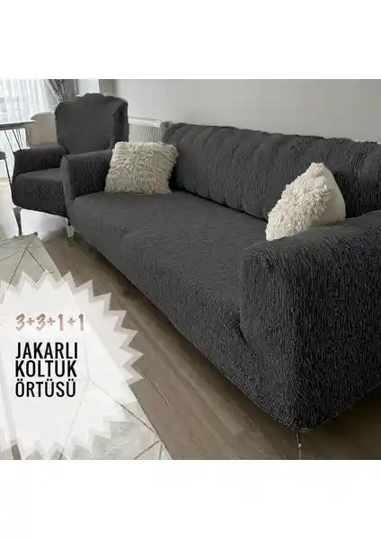 Tuchmall 3+3+1+1 Koltuk Örtüsü Takımı Estetik ve Koruma Sağlayan Şık Tasarım