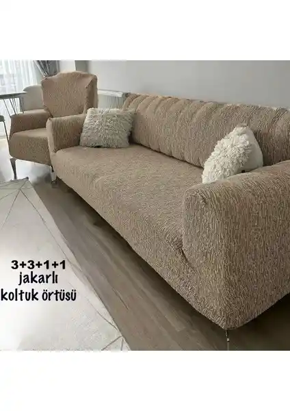 Tuchmall 3+3+1+1 Koltuk Örtüsü Takımı Modern ve Dayanıklı Tasarım