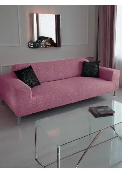 Tuchmall Jakarlı Kumaş 3 Kişilik Koltuk Örtüsü Estetik ve Dayanıklı Tasarım