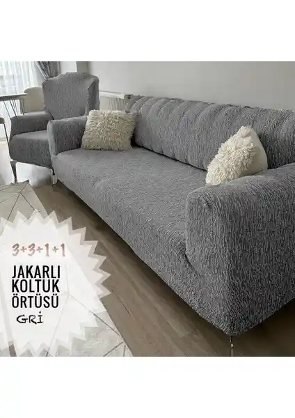 Tuchmall Koltuk Örtüsü Takımı 3+3+1+1 Esnek ve Dayanıklı Kumaş ile Koruma ve Estetik Sağlar