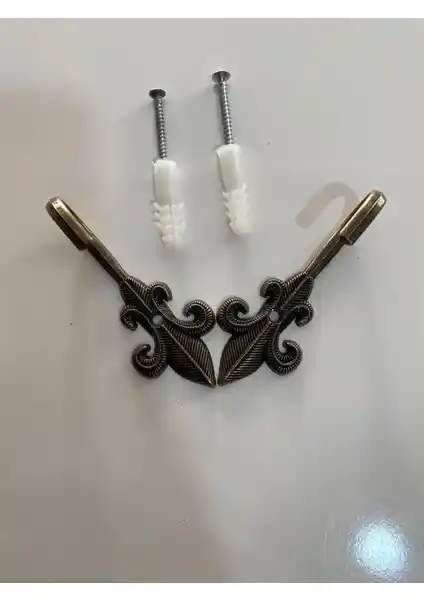 Tül Evi Fon Perde Bağlama Demiri Askı Aparatı Döküm Malzeme ve Vintage Tasarım