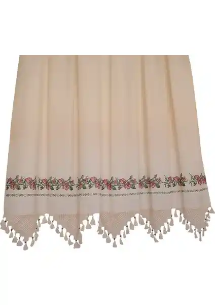 Tuncay Tekstil Buldan Kırmızı Kanaviçe El İşi Dantelli Güneşlik Perde Özellikleri ve Kullanım Alanları