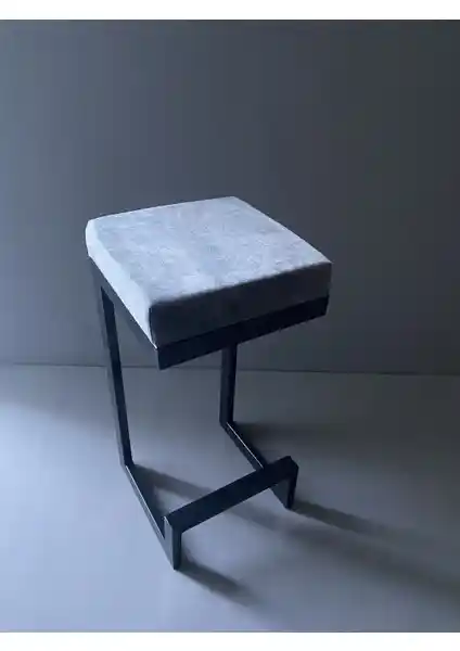 Turgutsan Mobilya Modern Metal ve Kumaş Bar Taburesi Şık ve Dayanıklı Tasarım