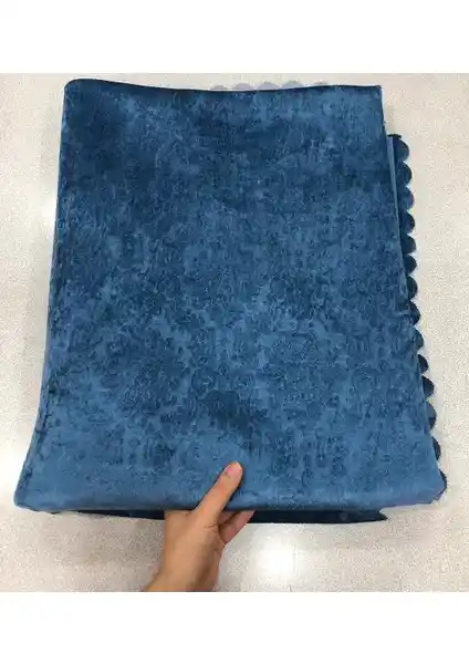 Türkanlar Home Süngerli Kadife Koltuk Örtüsü Koyu Mavi Modern ve Dayanıklı Tasarım