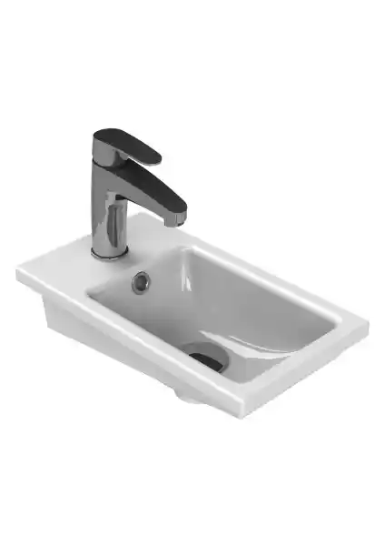 Turkuaz Seramik Cerastyle Mini L Lavabo: Şık ve Dayanıklı Modern Banyo Tasarımı
