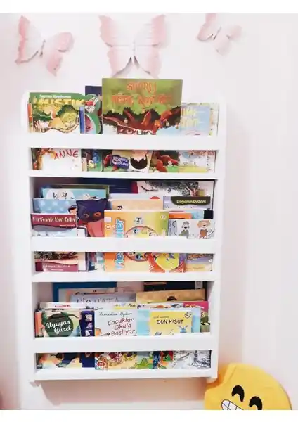 Ue Mobilya Montessori Çocuk Odası Eğitici Duvar Rafı Kitaplık: Fonksiyonel ve Şık Depolama Çözümü