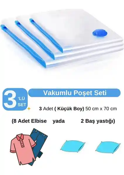Ülbag Küçük Boy Vakumlu Poşetler: Ev ve Taşımada Pratik Saklama Çözümü